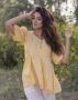 Buy Dusky Yellow Cotton Tops For Women Online By Babli