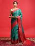 Buy Green & Red Beautiful Saree From BanarasiSilks