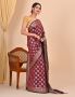 Buy Red Banarasi Saree With Floral Design By  BanarasiSilks