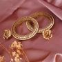 Bellabangles Gold Plated Ornate Mirror Pearl Kada Bangle Bellabangles Gold Plated Ornate Mirror Pearl Kada Bangle