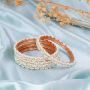 Bellabangles Traditional Pearl Bangles Set for Women