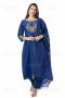 Celestial Charm: Navy Blue Zardozi Work Moon Kurta Set
