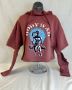 Women’s crop top hoodie w arm vents