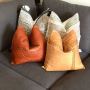 Handcrafted Leather Cushion– Boho Eclectica