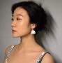 White Gold Dangle Earrings - Bontii