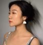 Elegant White Gold Dangle Earrings – Timeless Beauty | Bonti