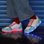 Buy COLOR BLOCK SNEAKERS IN AQUA (ANKLE) - LIGHT ME UP onlin
