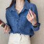 Get Blue Denim Shirts for Women from Buy inHappy