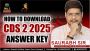 UPSC CDS 2 Answer Key 2025 – How to Check & Download
