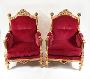 Buy Pair Gilt French Arm Chairs Empire Fauteuils Online