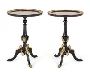 Buy Pair French Lacquer Wine Tables Ebony Gilt Online