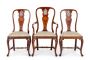 Set Queen Anne Desk Chairs Mahogany
