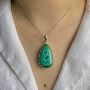 Breath in the Azure Charm of Welkin with Malachite Jewelry