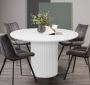 El Nino Round Wooden Dining Table White at Cassavida