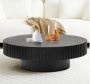 Buy Alfaro Oak Round Coffee Table – Black | Cassavida