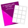 12 Label Per Sheet – Crystal Mailing