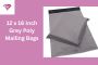 12 x 16 Inch Grey Poly Mailing Bags