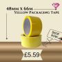 Multipurpose Yellow Tape – 48mm x 66m for Packing, Masking &