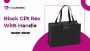 Crystal Mailing Premium Black Cardboard Gift Box with Handle