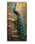 Pedestal Peacock - Rolled Canvas Print