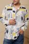 Stylish Men's Geometric Shirt From Deniyes Stylish Men's Geometric Shirt From Deniyes