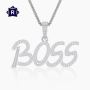 Elegant Custom Diamond Name Plate Necklace in Gold & Platinu