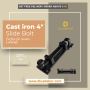 Rustic-Style High-Quality 4-Inch Cast Iron Slide Bolt! Rustic-Style High-Quality 4-Inch Cast Iron Slide Bolt!