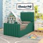 Osaka Linear Upholstered Single Bed with Safety Side Panels