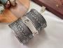 Noura Oxidised Silver Cuff Bangle Kada Bracelet