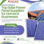 Top Solar Power Panel Suppliers for Homes & Businesses