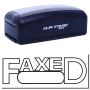 Large Pre-Inked Faxed with Round Date Box Stamp
