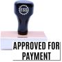 Large Narrow Font Approved for Payment Rubber Stamp