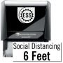 Large Self-Inking Social Distancing 6 Feet Stamp