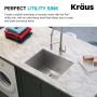 24'' KRAUS Pax Stainless Laundry Sink - Undermount