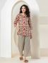 Buy Off White - Grey Pure Cotton Printed LoungeWear Set For 