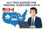 24/7 Tech Support for Printers, Computers & Wi-Fi