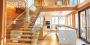 Wood and Glass Staircase Railing in Los Angeles