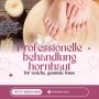 Professionelle behandlung hornhaut für weiche, gesunde füsse