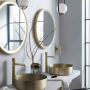 Round Gold Illuminated Mirror with LED Light