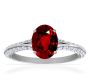 Dainty Oval Untreated Ruby Ring With Splity Shank (1.18cttw)