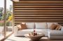 Brown Horizontal Stripes Wood Wallpaper