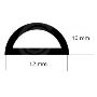 D-profile | self adhesive EPDM cellular rubber | 12 x 10 mm 