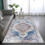 VERNAL MARISSA ORIENTAL WASHABLE RUG (BROWN AND BLUE) 