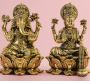 Lord Ganesh and Goddess Lakshmi Brass Statues – Divine Elega