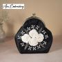 Elegant Kisslock Clasp Purse with Hand Embroidery