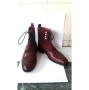 Handmade Men Burgundy Boots, Suede Leather Dress Boots