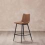 Leather Bar Chairs with Backs