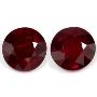 GIA Certified 2.82 cttw. Ruby Round Matched Pair