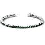 Stunning Round Emerald Bracelet with Prong Setting