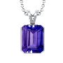 Best Emerald Cut Blue Sapphire Solitaire Pendant (2.09cts)